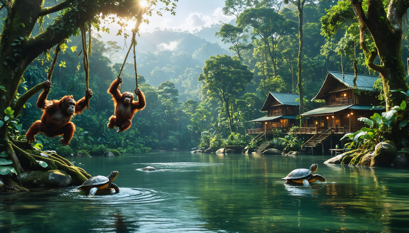 explorez la nature sauvage de bornéo en malaisie : observez les orangs-outans et les tortues, découvrez la danum valley, et profitez de lodges respectueux de l’éthique pour un séjour unique et responsable.