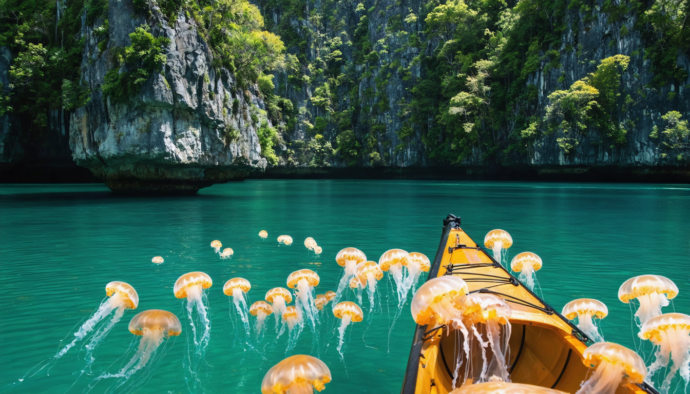 découvrez jellyfish lake et les rock islands de palau : informations sur les permis d’accès, l’écologie unique de la région et nos conseils d’itinéraires pour explorer en kayak ces merveilles naturelles.