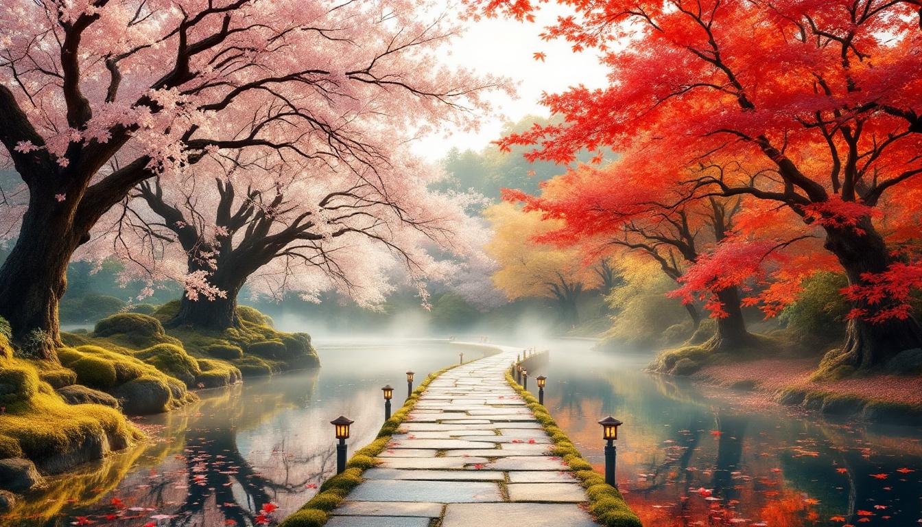 découvrez quand partir au japon pour admirer les fleurs de cerisiers au printemps ou les érables d’automne, avec notre guide complet hanami vs momiji.