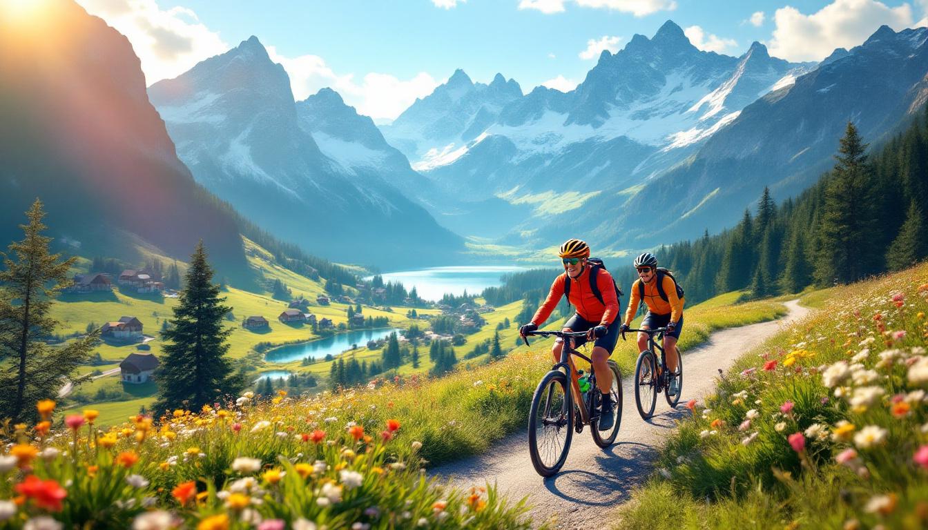 suivez nala et dean dans leur aventure enchantée à vélo à travers l'oberland bernois, captivant leurs fans avec chaque découverte et paysage époustouflant.