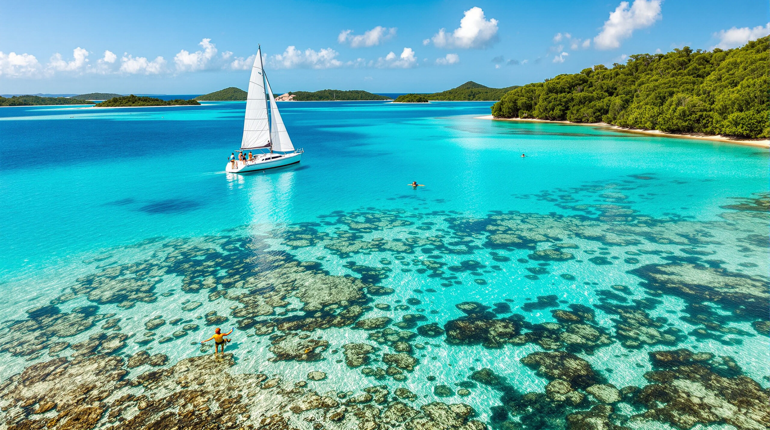découvrez le lagon de nouvelle-calédonie, classé au patrimoine mondial de l'unesco, à travers des itinéraires de voile et de snorkeling uniques pour une aventure inoubliable en pleine nature.