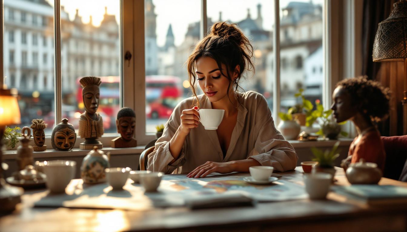 découvrez l'aventure unique d'une londonienne qui explore les 195 pays du monde sans quitter sa ville, mêlant découverte culturelle et voyage immobile.