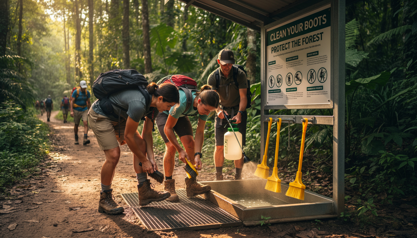 apprenez les gestes essentiels de biosécurité pour lutter contre les espèces invasives : nettoyer, désinfecter et vérifier avant tout débarquement afin de protéger l'environnement.