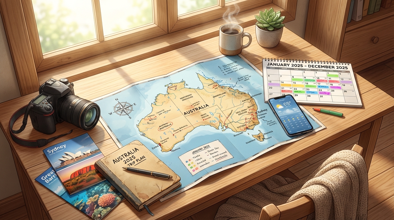 découvrez notre guide complet pour bien préparer votre séjour en australie en 2025. conseils pratiques, meilleures périodes à visiter et astuces pour réussir votre voyage mois par mois.