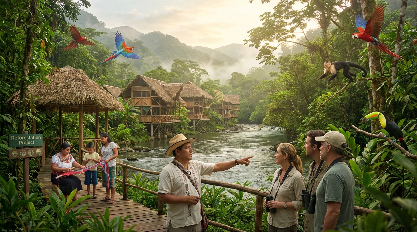 découvrez le voyage durable et l'écotourisme aux amériques en séjournant dans des lodges écoresponsables, en explorant des réserves naturelles préservées et en soutenant des projets locaux engagés pour un tourisme respectueux de l'environnement.