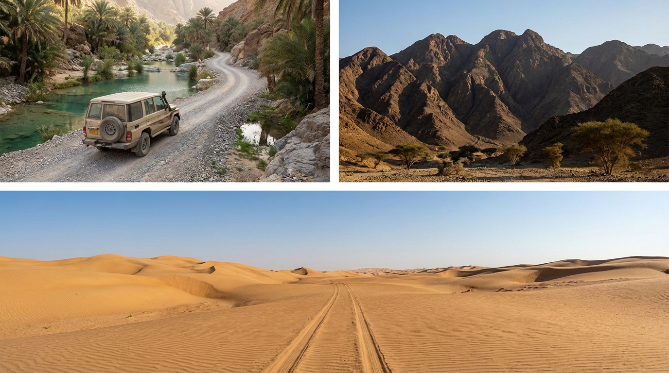 découvrez oman en 7 jours avec un road trip authentique à travers ses wadis, djebels majestueux et le désert spectaculaire de wahiba, sans vous presser.