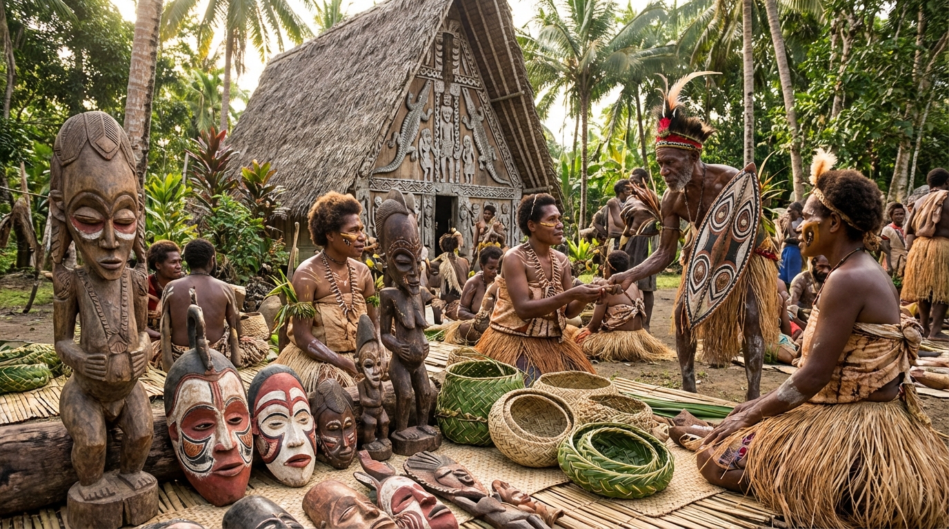 découvrez la richesse culturelle de la papouasie-nouvelle-guinée à travers la vallée du sepik : artisanat traditionnel, maisons-esprits fascinantes, marchés animés et rencontres authentiques avec les habitants.
