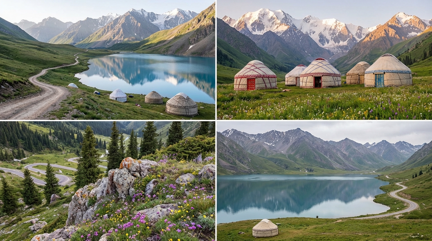 découvrez un itinéraire de 12 jours au kazakhstan et au kirghizistan, entre lacs alpins majestueux, séjours en yourtes traditionnelles et routes panoramiques époustouflantes. aventure et paysages authentiques garantis.
