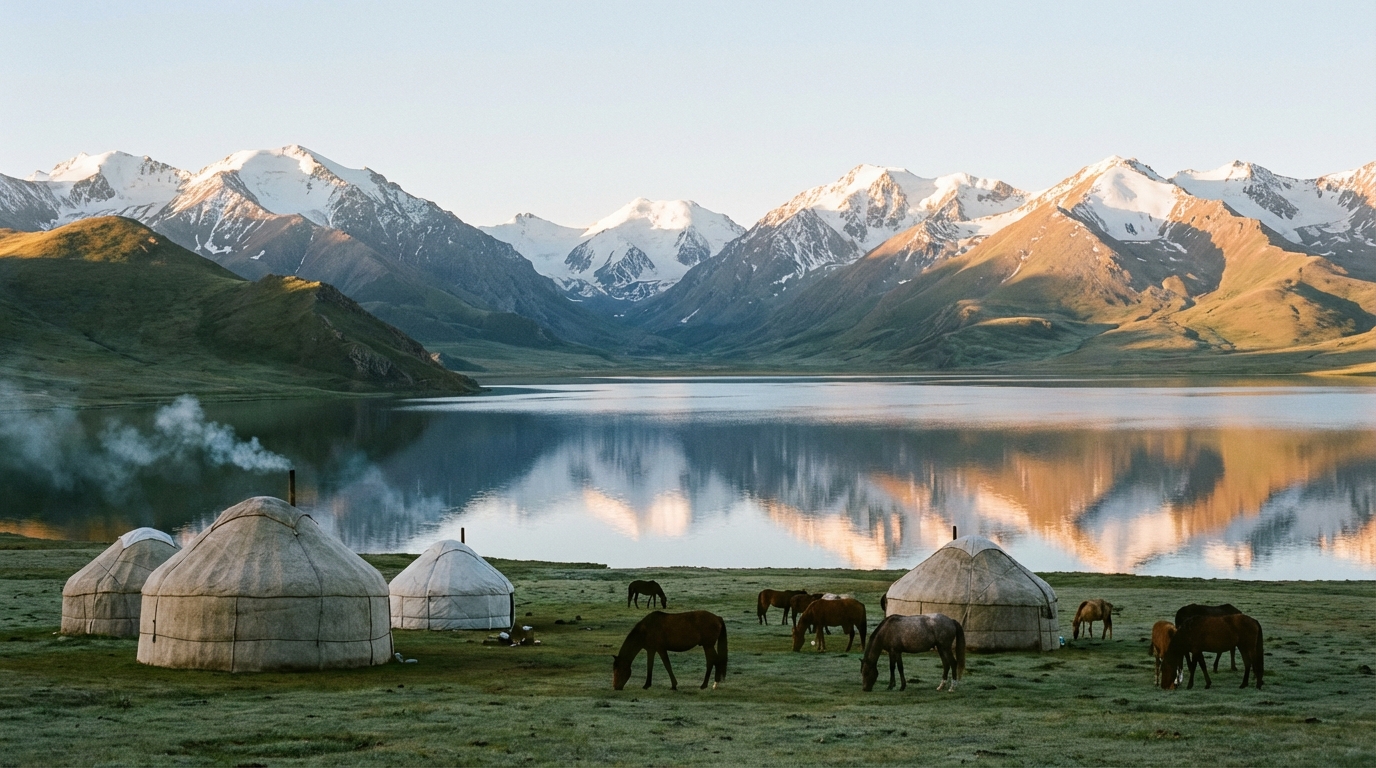 découvrez un itinéraire de 12 jours au kazakhstan et au kirghizistan, entre lacs alpins idylliques, séjours en yourtes traditionnelles et routes panoramiques spectaculaires.