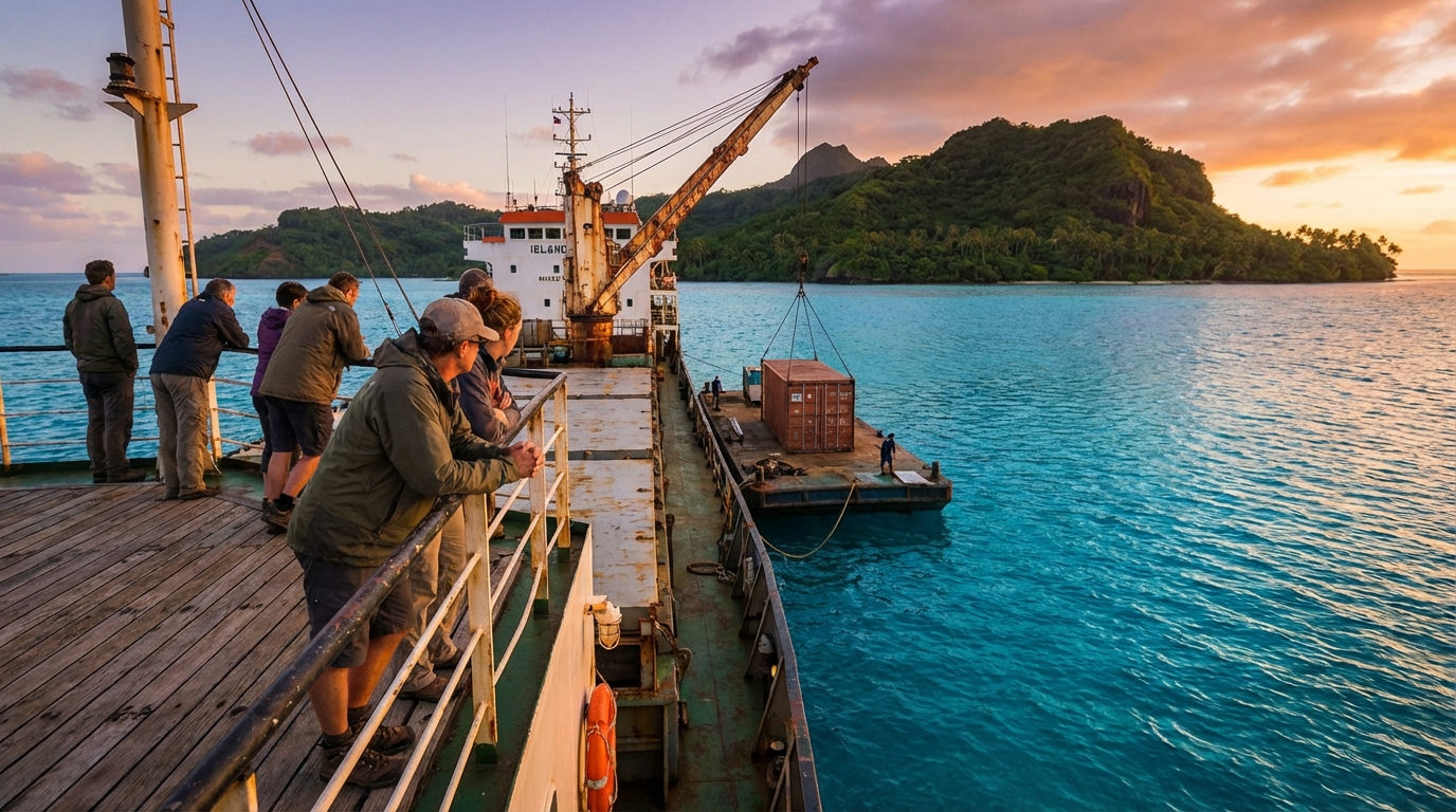 découvrez la polynésie française autrement en voyageant en cargo/fret. explorez chaque archipel à petit budget, pour une aventure authentique et économique.