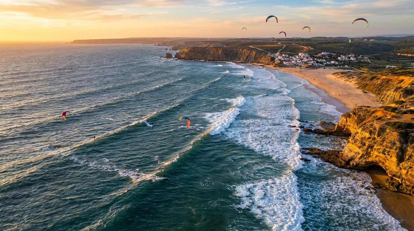 découvrez les meilleures destinations de surf et kite en europe avec nos cartes des vents et swell, ainsi que les saisons idéales pour pratiquer au portugal, aux canaries, en bretagne et au jutland.